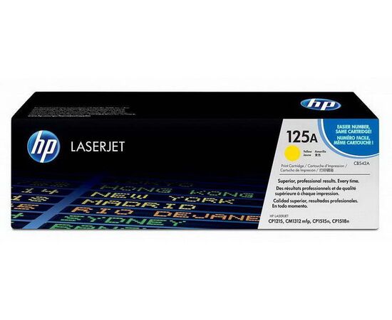 Картридж HP 125A желтый, CB542A, фото 