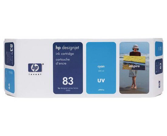 Картридж HP 83 голубой UV 680 ml, C4941A, фото 