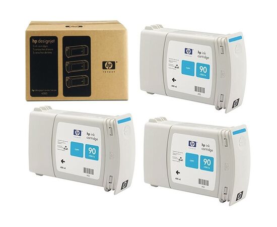 Картридж HP 90 голубой 3-pack 400 ml, C5083A, фото 