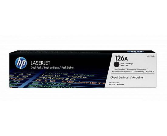 Картридж HP 2-pack 126A черный, CE310AD, фото 