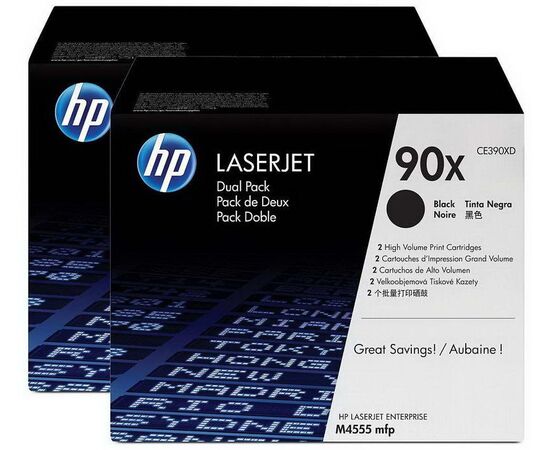 Картридж HP 2-pack 90X черный, CE390XD, фото 