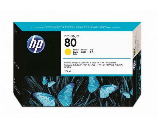 Картридж HP 80 желтый 175 ml, C4873A, фото 