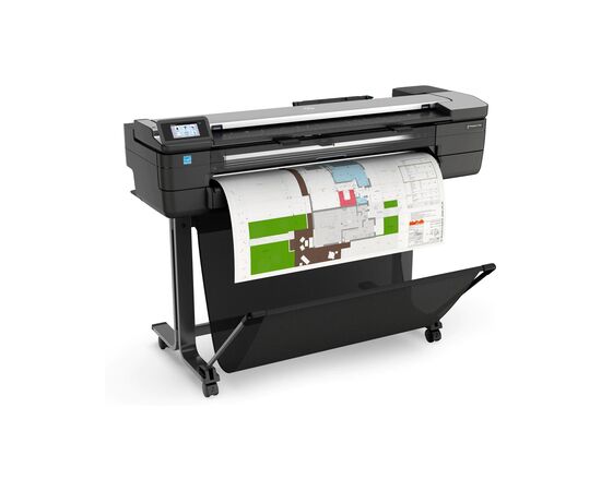 Многофункциональный широкоформатный принтер HP DesignJet T830 36", цветная печать, копирование, сканирование, A0, Ethernet, Wi-Fi, F9A30D, фото , изображение 2