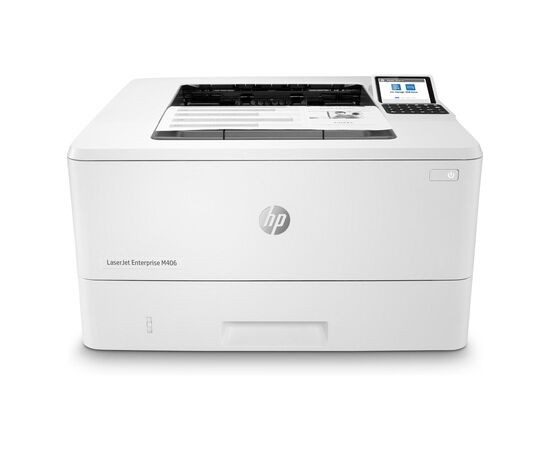 Лазерный принтер HP LaserJet Enterprise M406dn A4, черно-белая печать, Duplex, USB, Ethernet, 3PZ15A, фото 