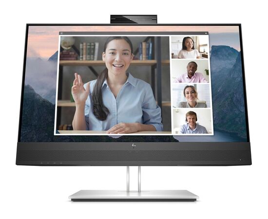 Монитор для видеоконференций HP E24mv G4 FullHD IPS, D-Sub, HDMI, DisplayPort, USB hub, Web-camera, speakers, 169L0AA, фото 